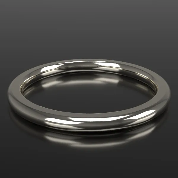 2mm ½ Round in White Gold