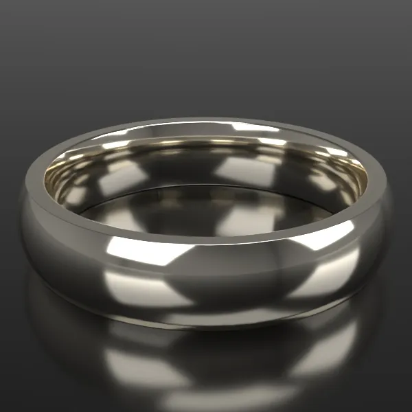 5mm ½ Round in White Gold