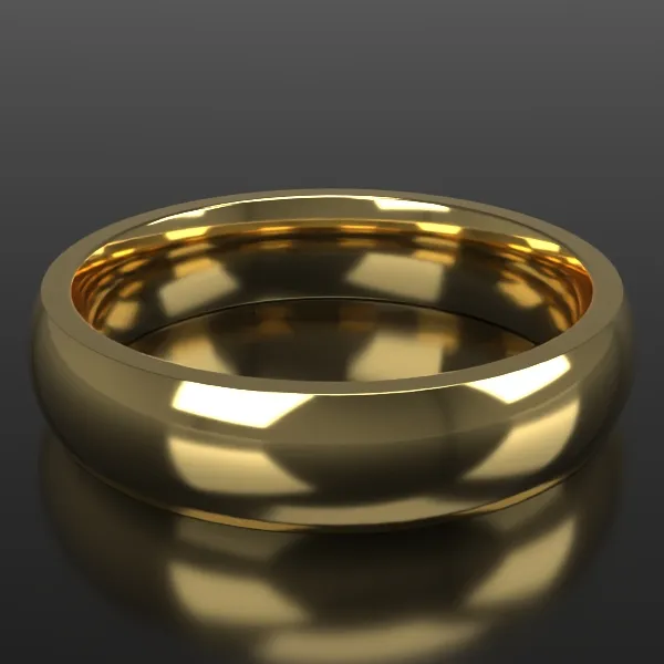 5mm ½ Round in Yellow Gold
