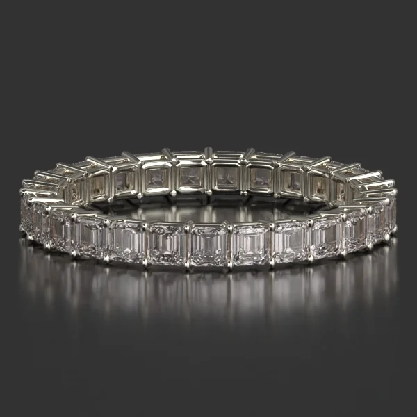 2.3 mm Basket Setting Shared Prong Eternity Band in White Gold