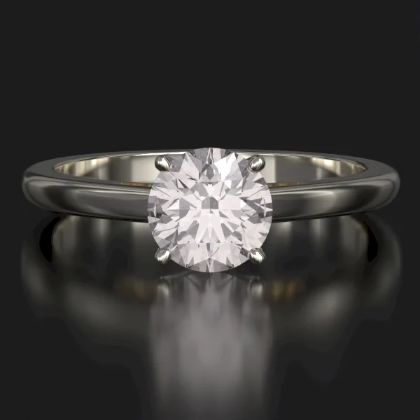 The United Solitaire Ring in White Gold