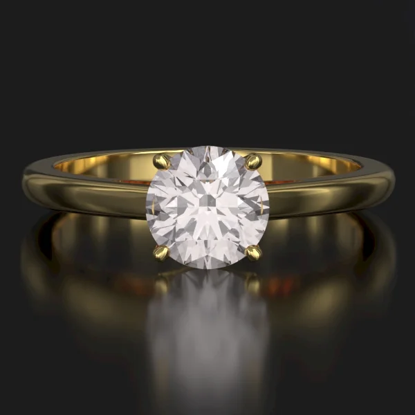 The United Solitaire Ring in Yellow Gold