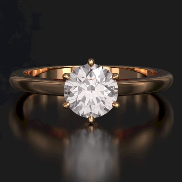 The United Solitaire Ring in Rose Gold