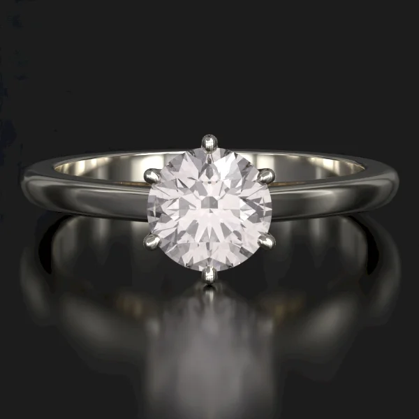 The United Solitaire Ring in White Gold