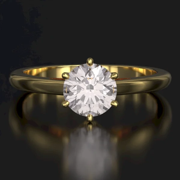 The United Solitaire Ring in Yellow Gold