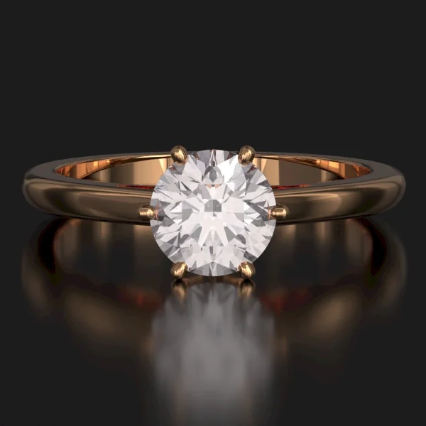 The United Solitaire Ring in Rose Gold