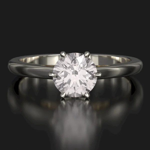 The United Solitaire Ring in White Gold