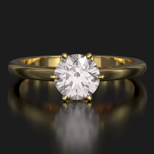 The United Solitaire Ring in Yellow Gold