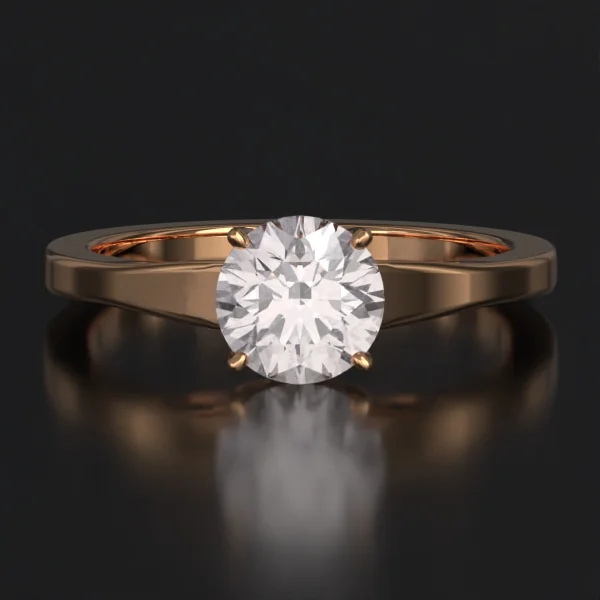 The United Flair Solitaire Ring in Rose Gold