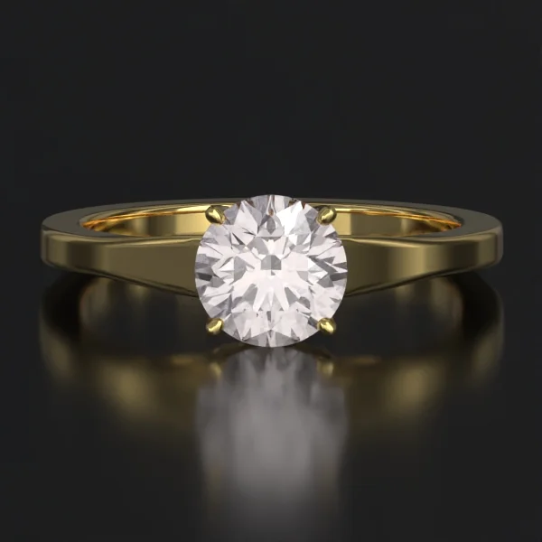 The United Flair Solitaire Ring in Yellow Gold