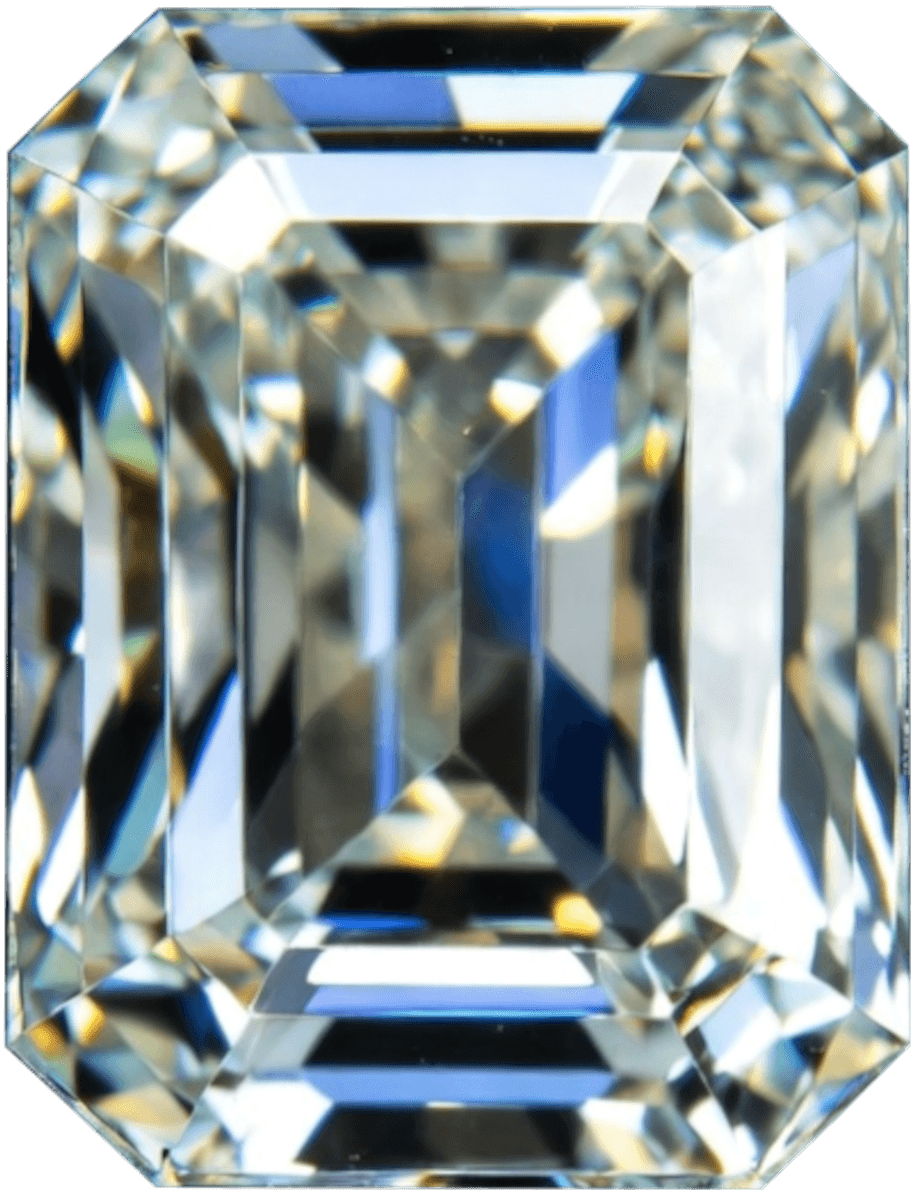Emerald cut diamond