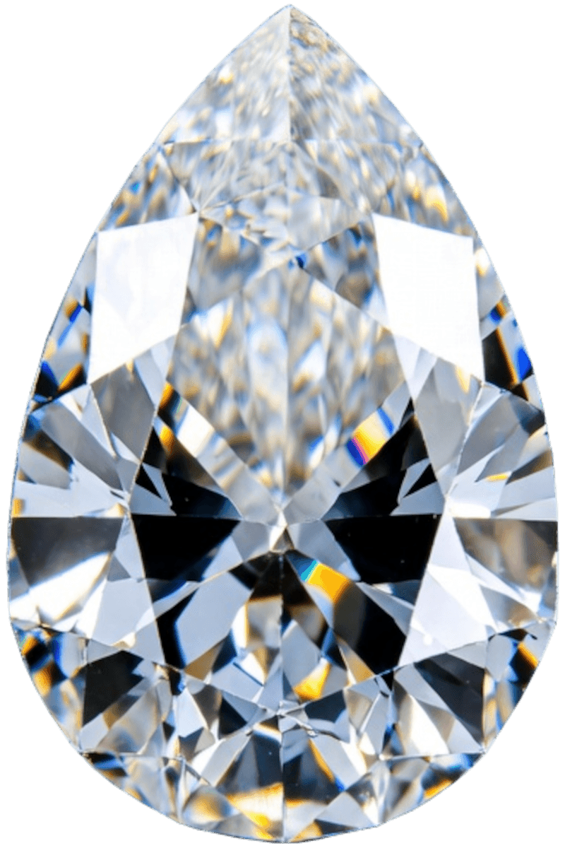 Pear cut diamond