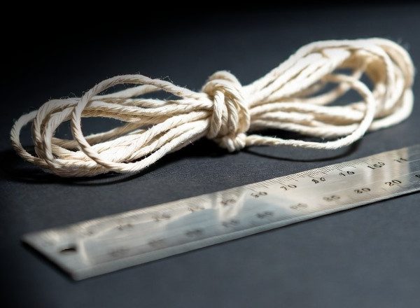 Measuring ring size with string and ruler